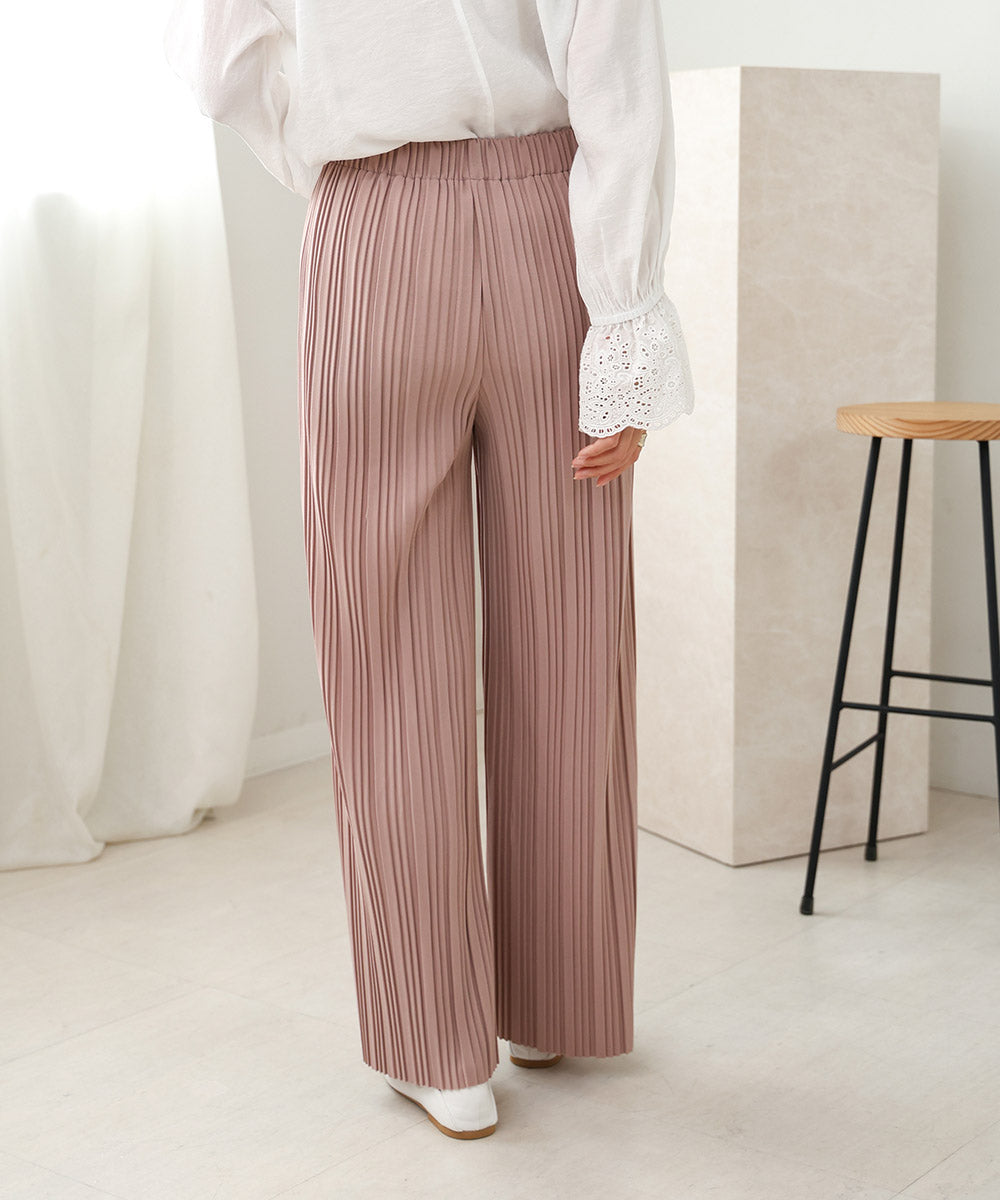 【S・M・L サイズ展開】ランダムプリーツパンツ