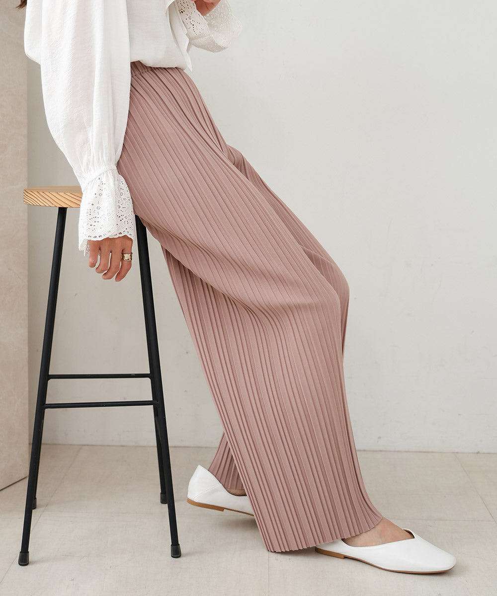 【S・M・L サイズ展開】ランダムプリーツパンツ