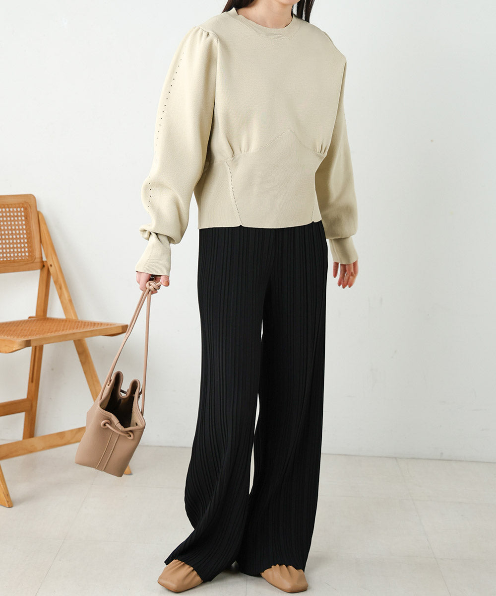 【S・M・L サイズ展開】ランダムプリーツパンツ