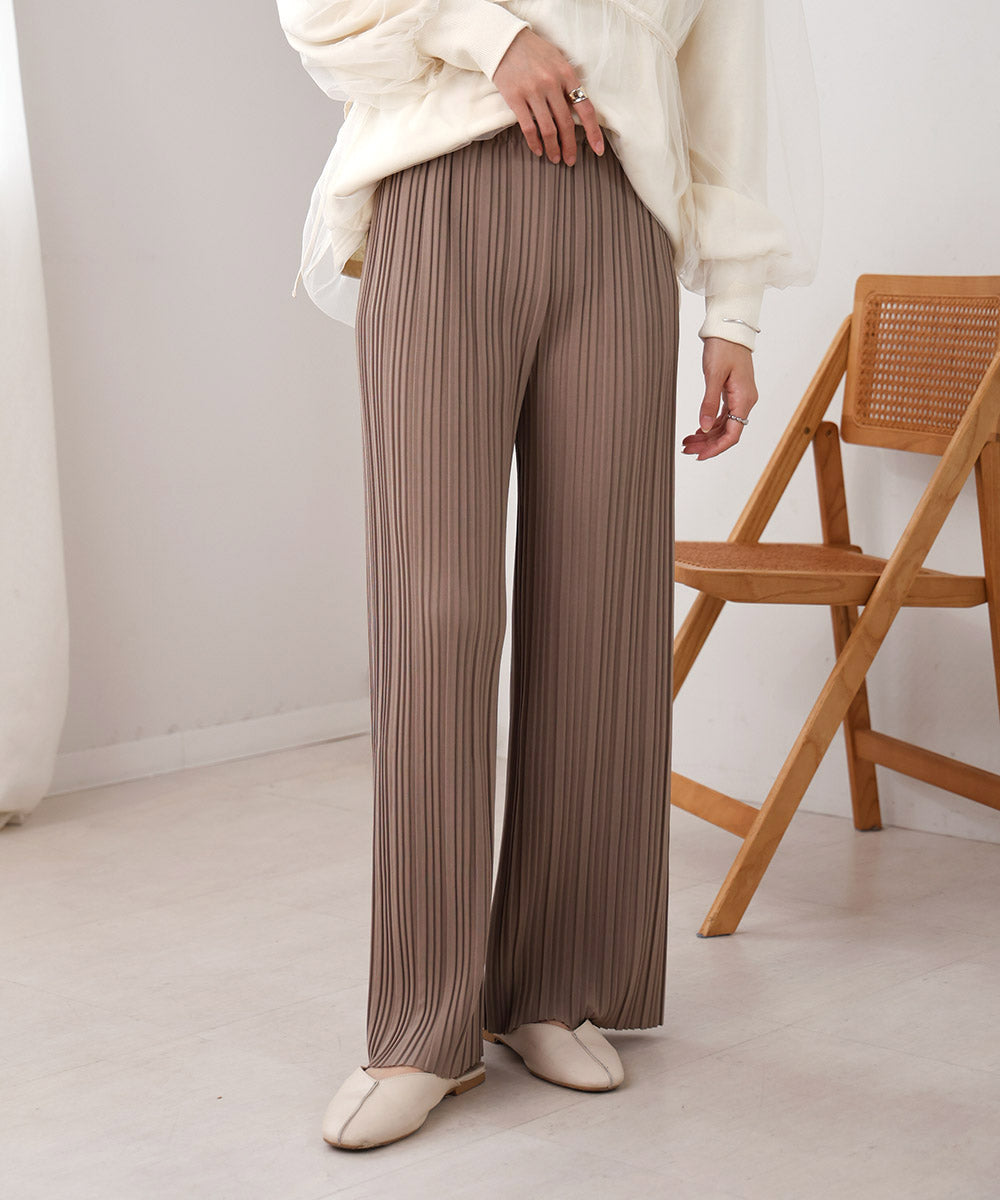 【S・M・L サイズ展開】ランダムプリーツパンツ