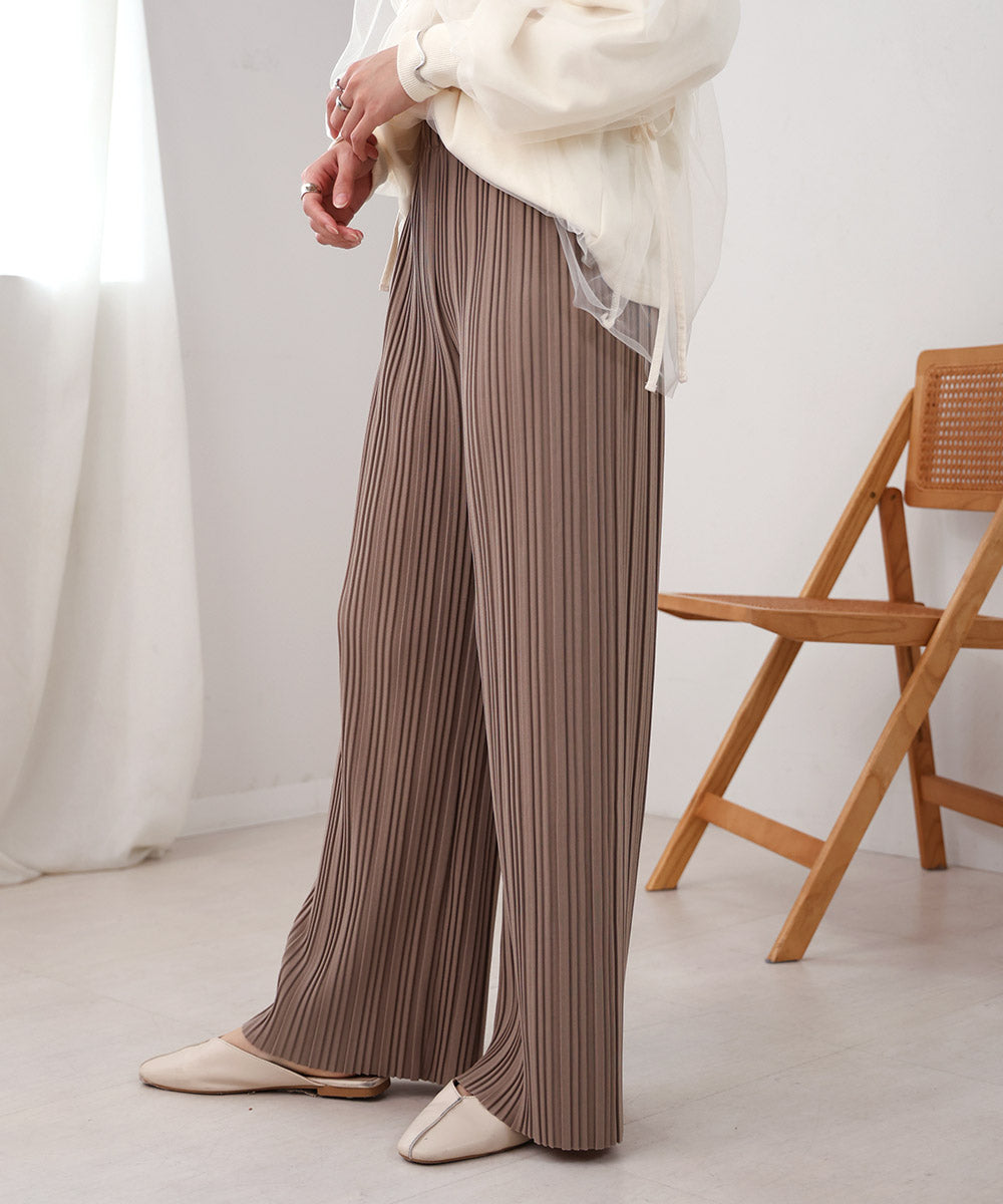 【S・M・L サイズ展開】ランダムプリーツパンツ