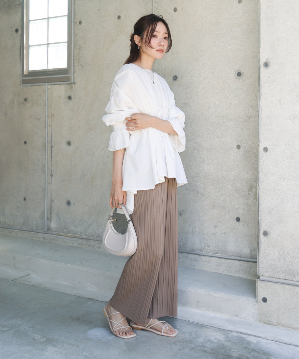 【S・M・L サイズ展開】ランダムプリーツパンツ