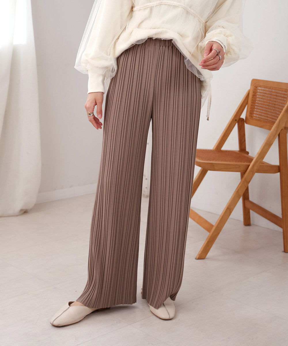 【S・M・L サイズ展開】ランダムプリーツパンツ