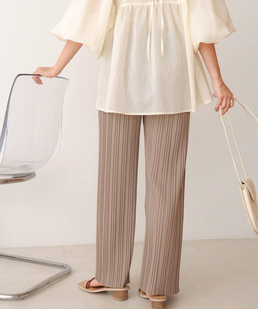 【S・M・L サイズ展開】ランダムプリーツパンツ
