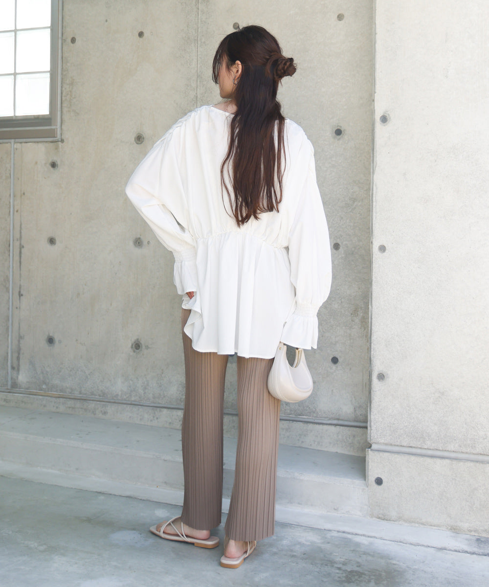 【S・M・L サイズ展開】ランダムプリーツパンツ