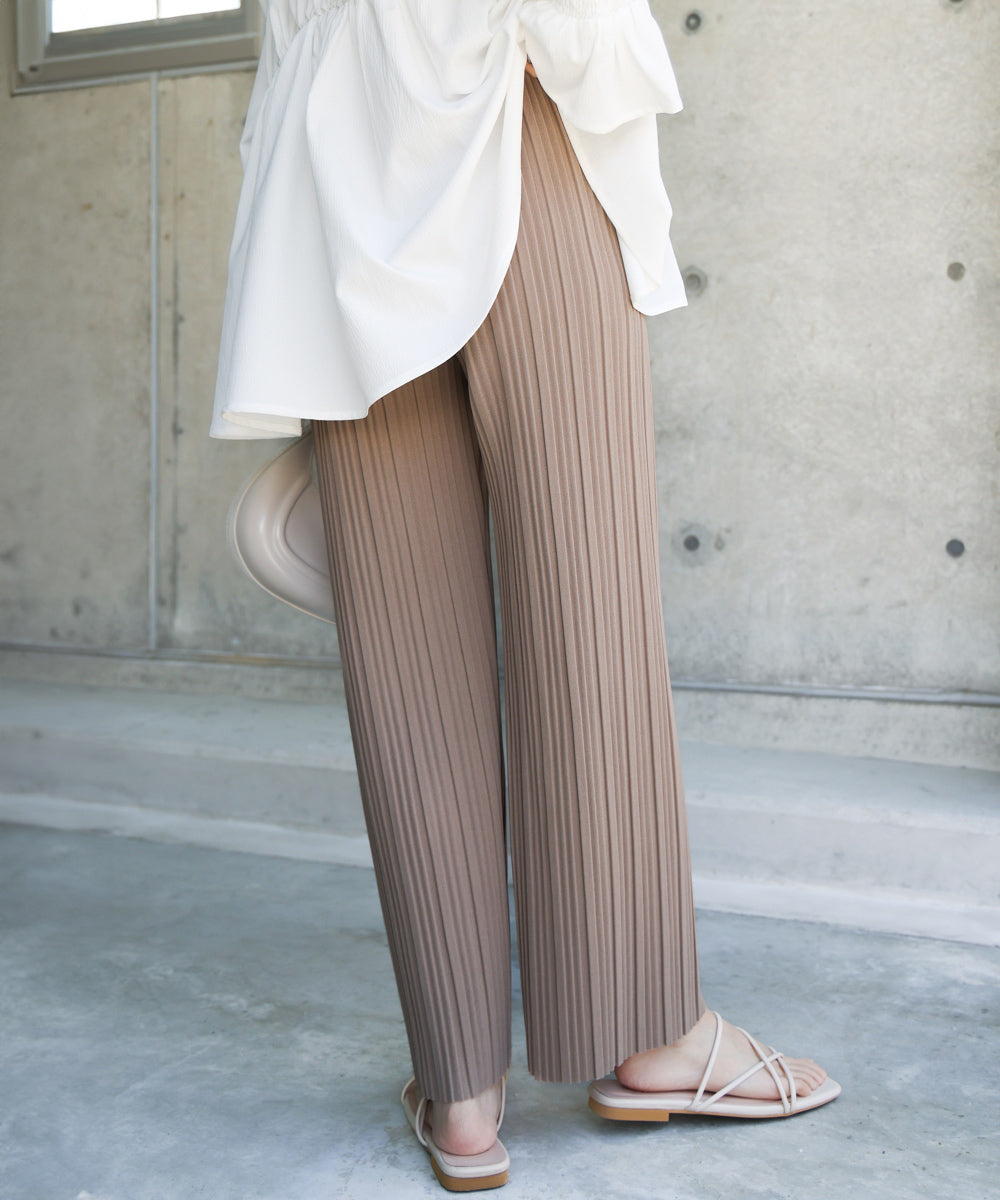 【S・M・L サイズ展開】ランダムプリーツパンツ