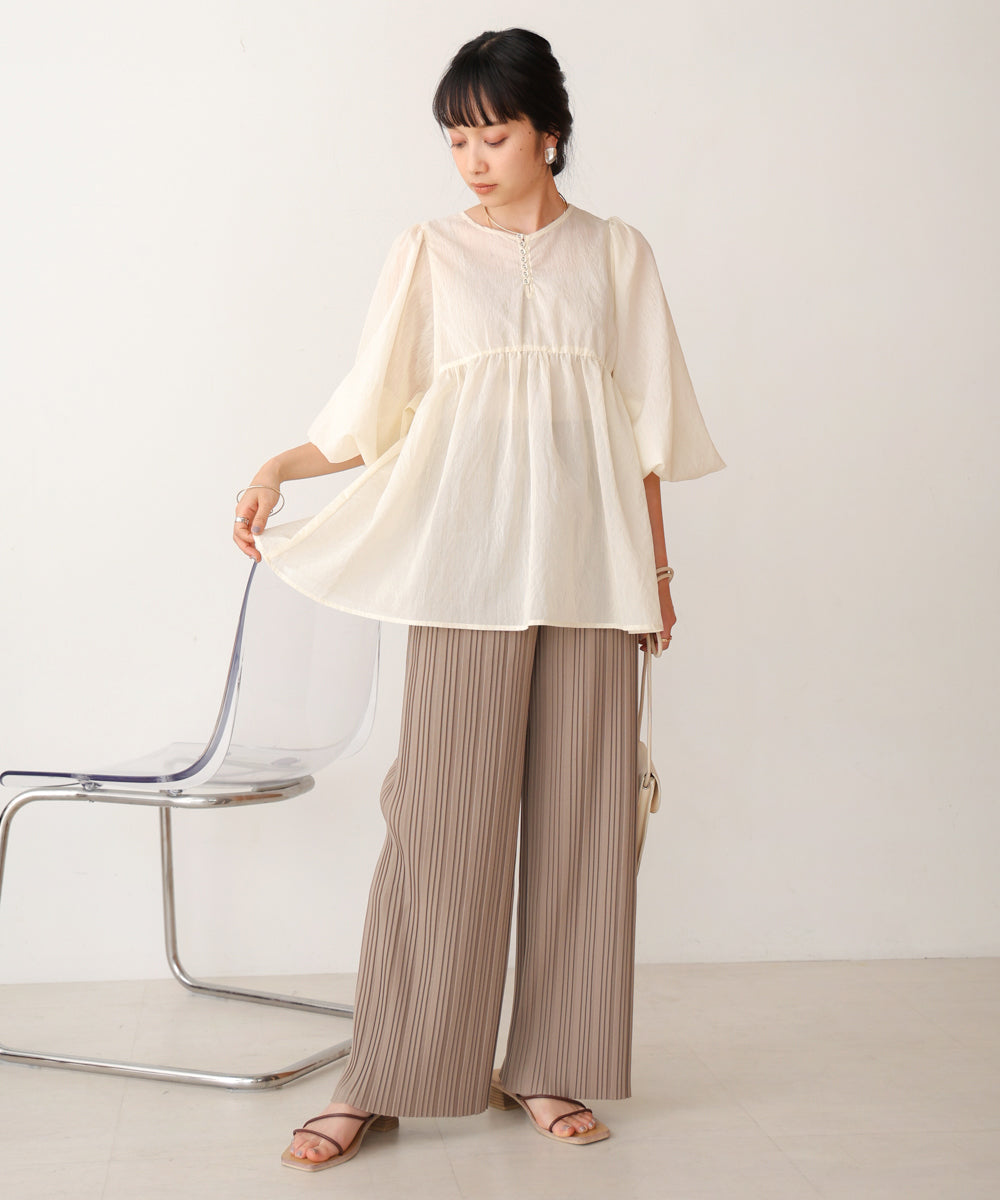 【S・M・L サイズ展開】ランダムプリーツパンツ