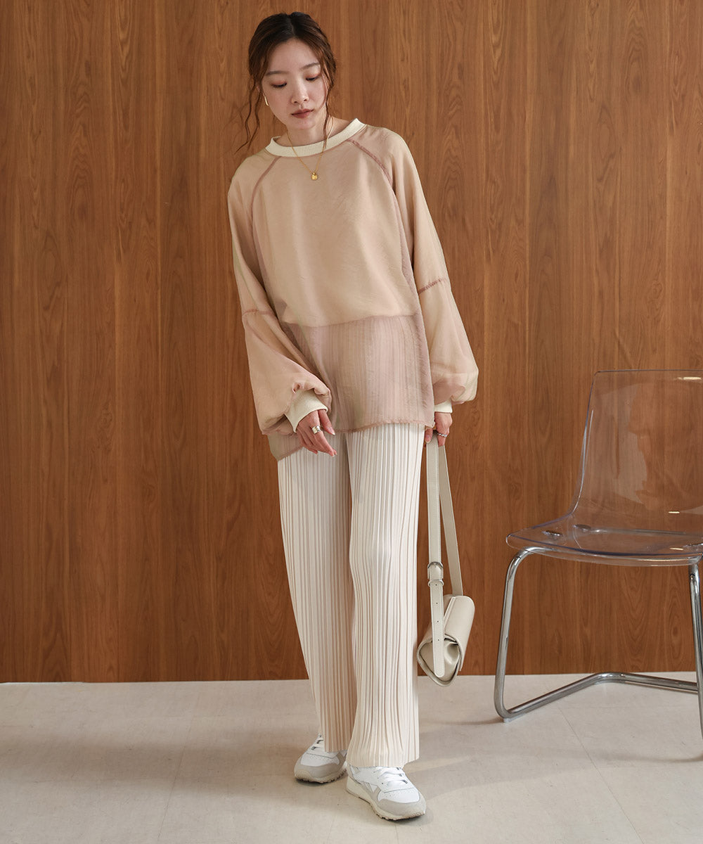 【S・M・L サイズ展開】ランダムプリーツパンツ