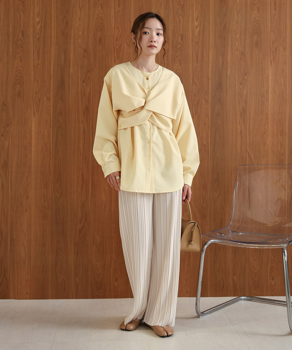 【S・M・L サイズ展開】ランダムプリーツパンツ