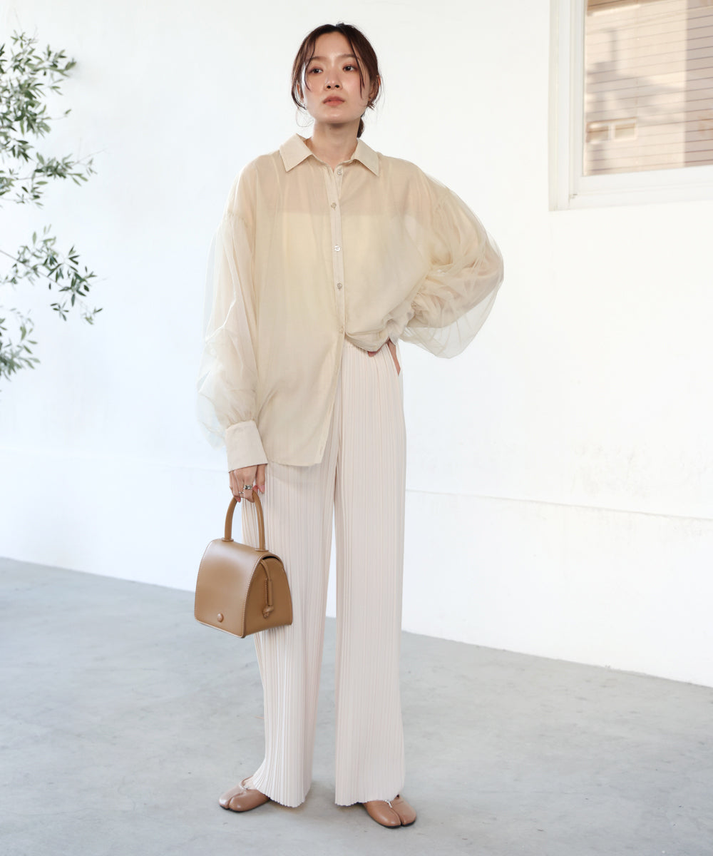 【S・M・L サイズ展開】ランダムプリーツパンツ