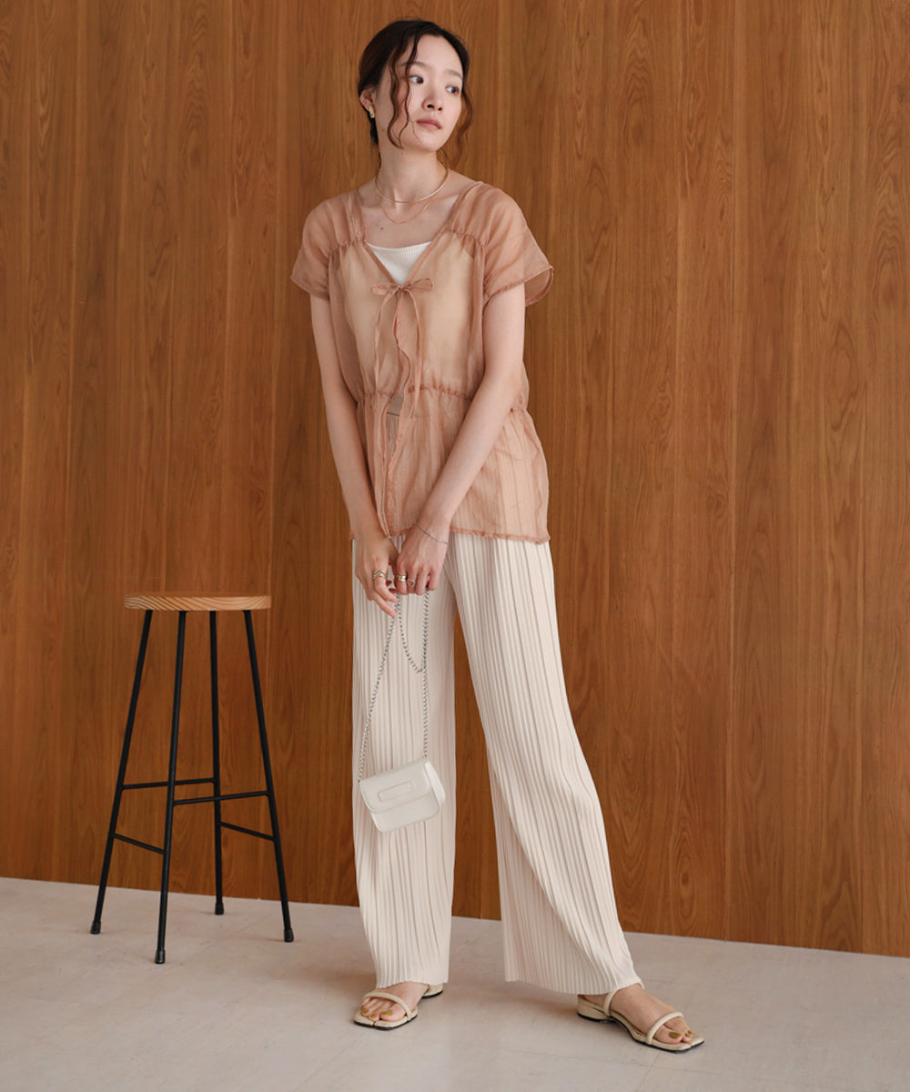 【S・M・L サイズ展開】ランダムプリーツパンツ