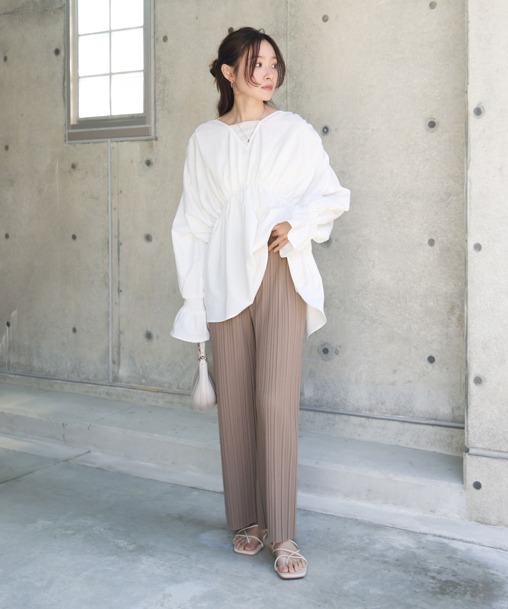 【S・M・L サイズ展開】ランダムプリーツパンツ