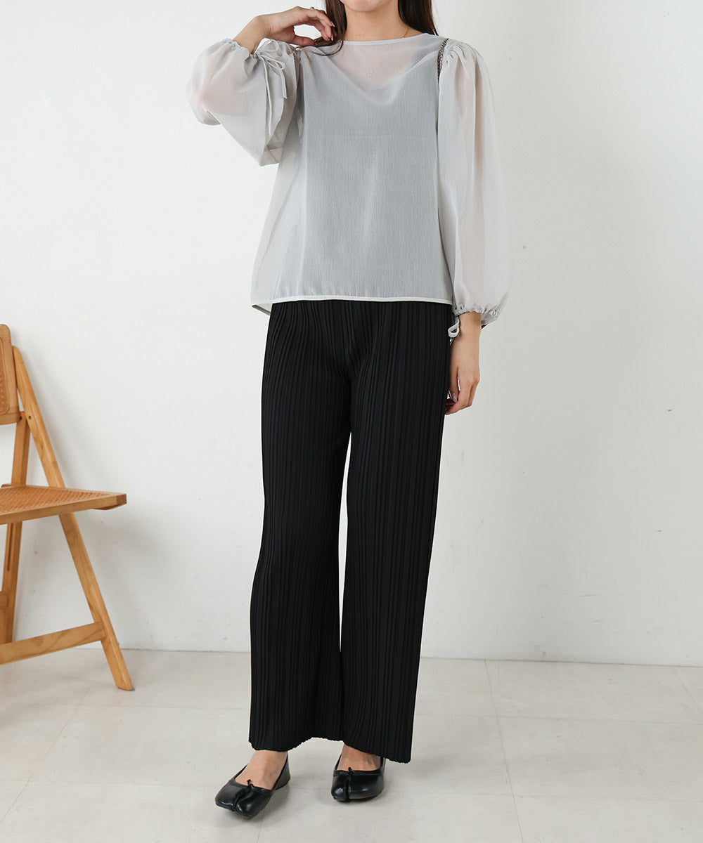 【S・M・L サイズ展開】ランダムプリーツパンツ