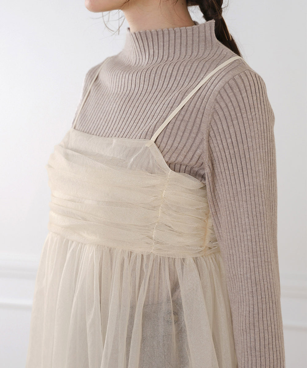 LAME TULLE CAMI TOPS