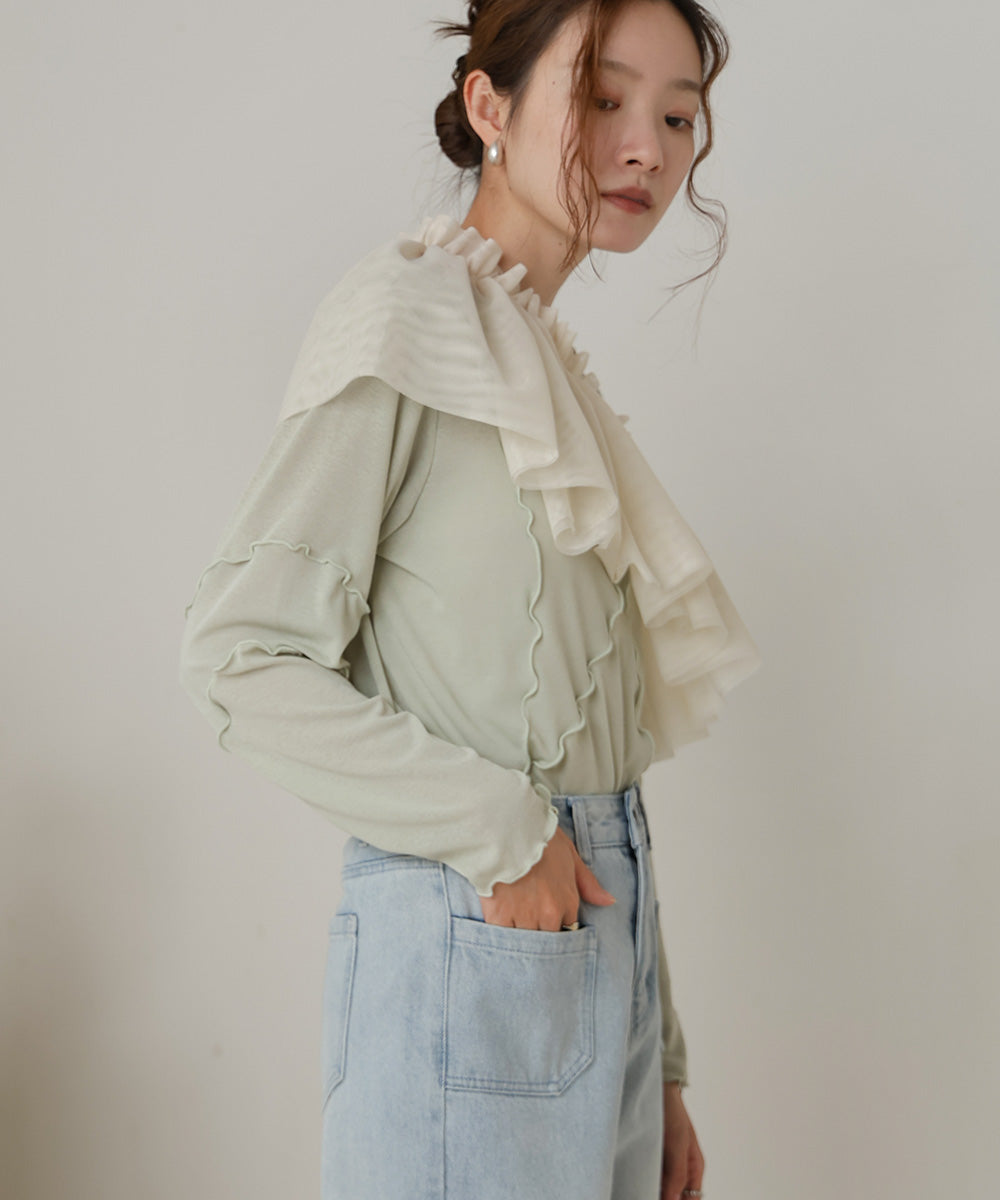 TULLE RUFFLE COLLAR