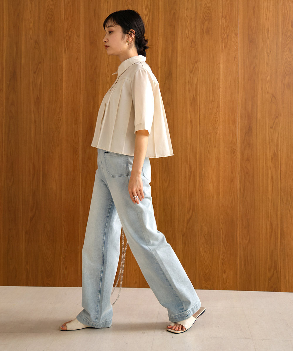 pleated shirt blouse