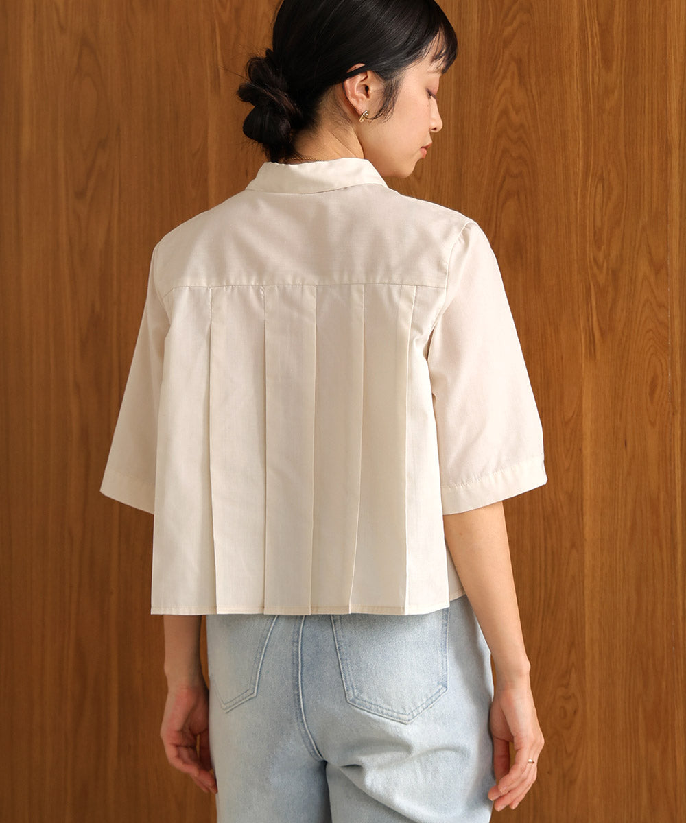 pleated shirt blouse