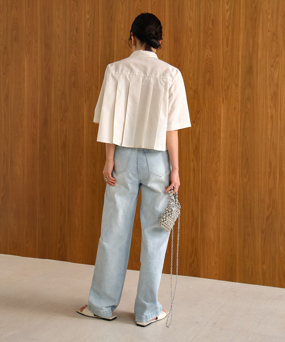 pleated shirt blouse