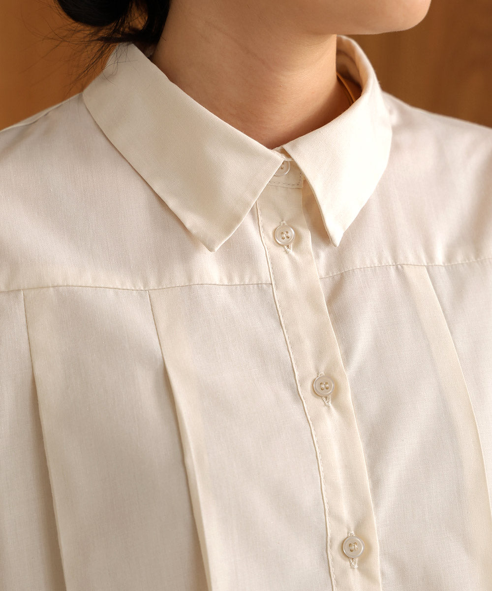 pleated shirt blouse