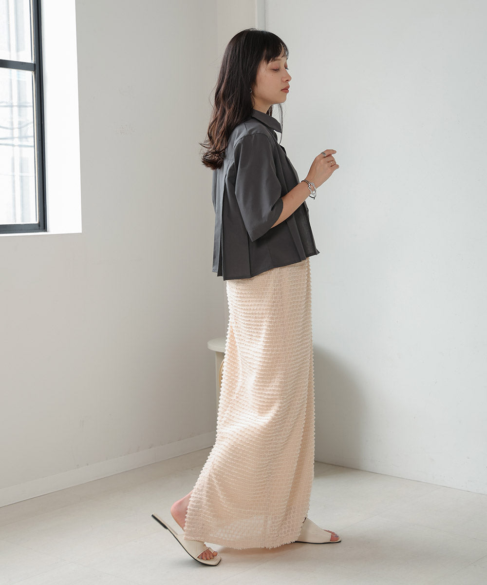 pleated shirt blouse