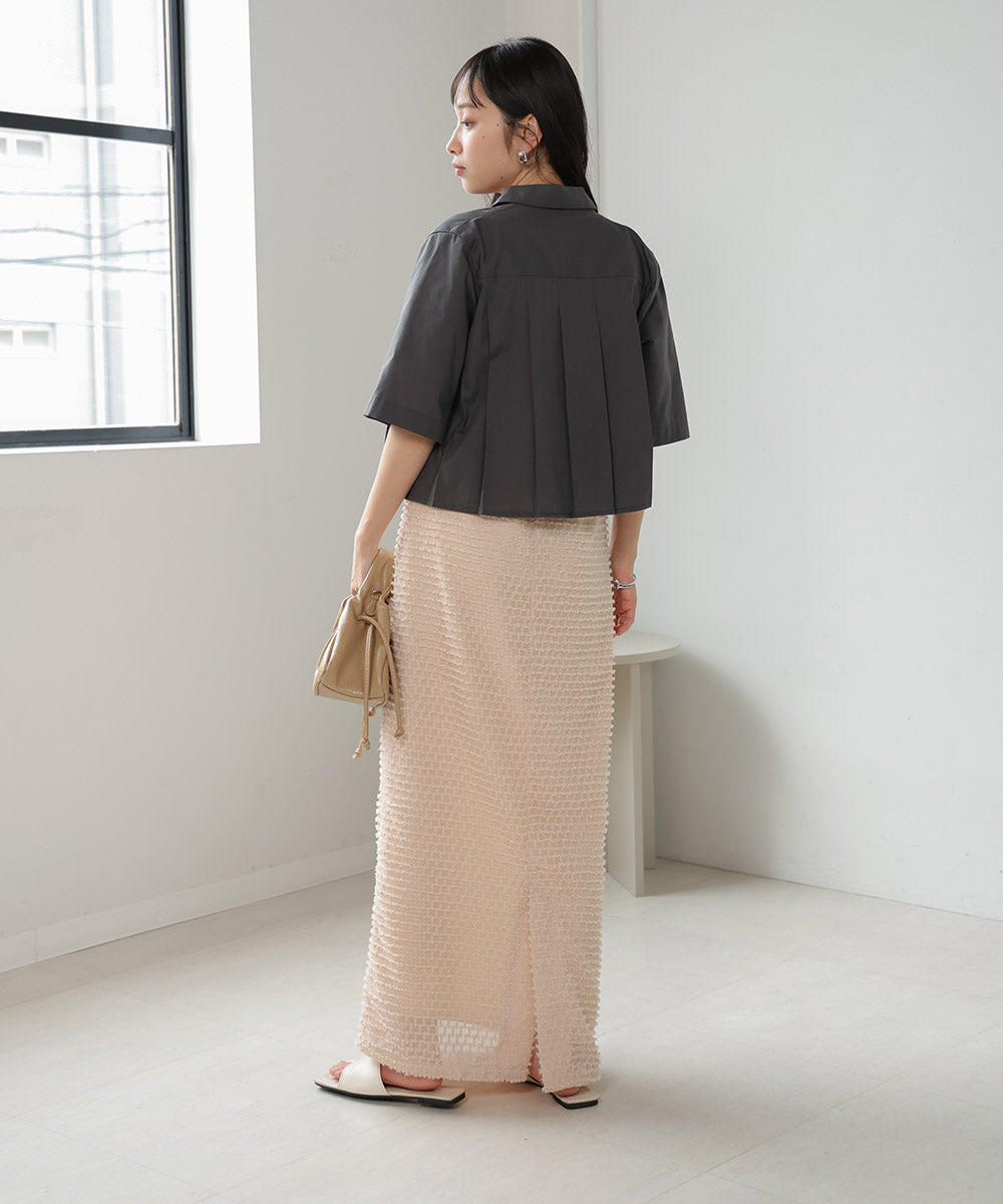 pleated shirt blouse