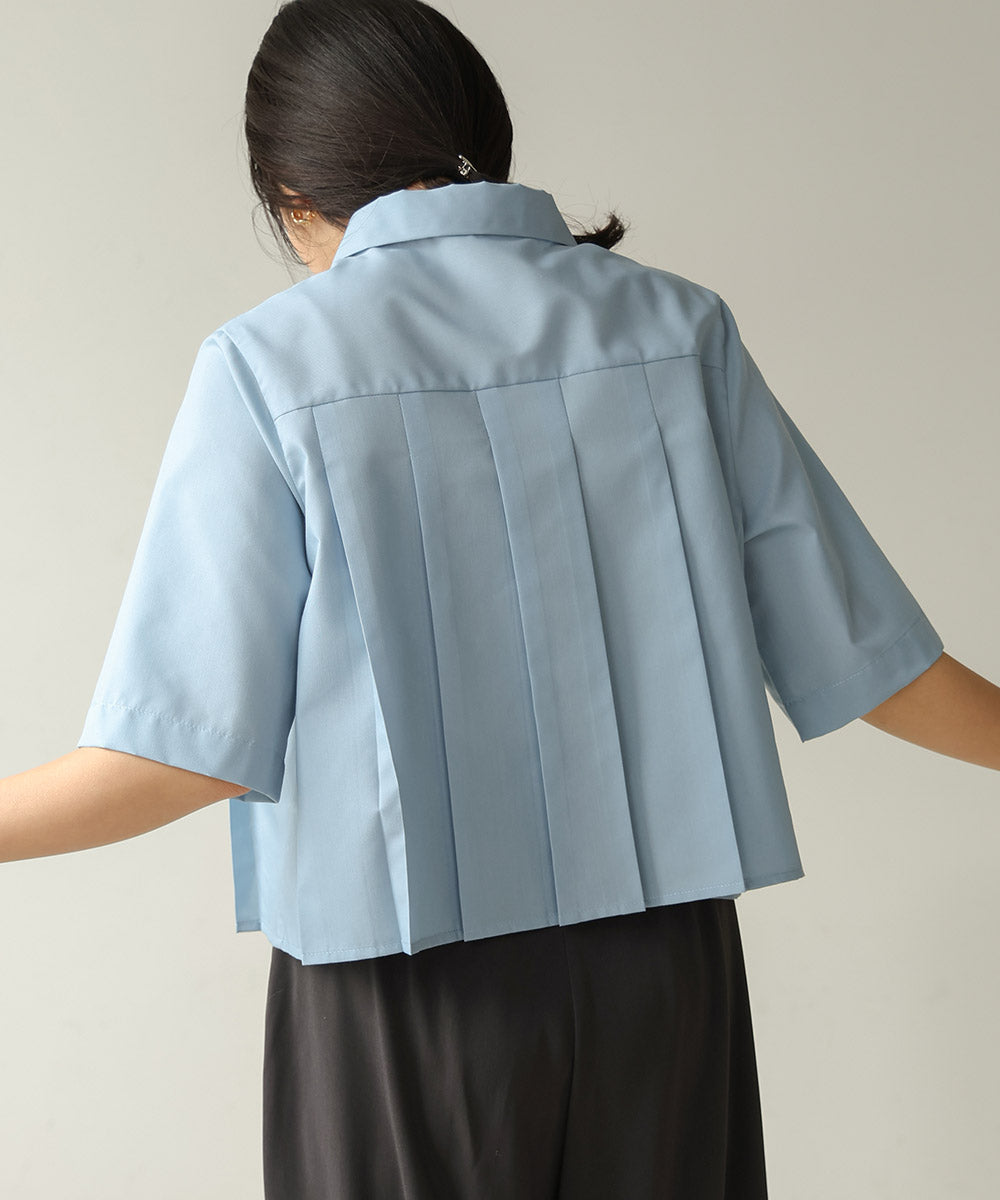 pleated shirt blouse