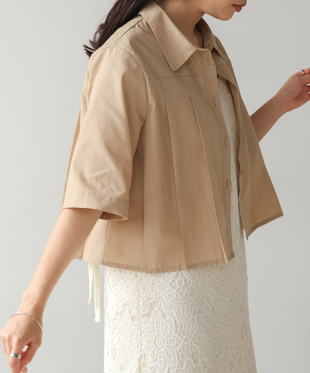 pleated shirt blouse