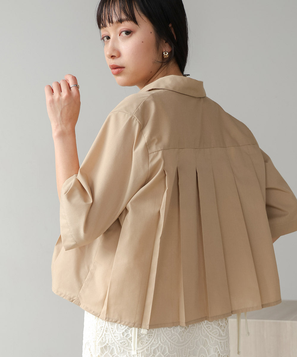 pleated shirt blouse