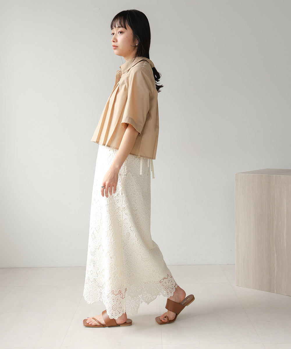 pleated shirt blouse