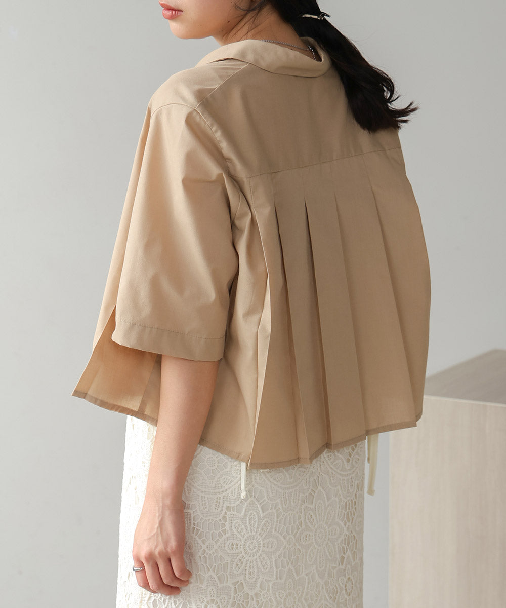 pleated shirt blouse