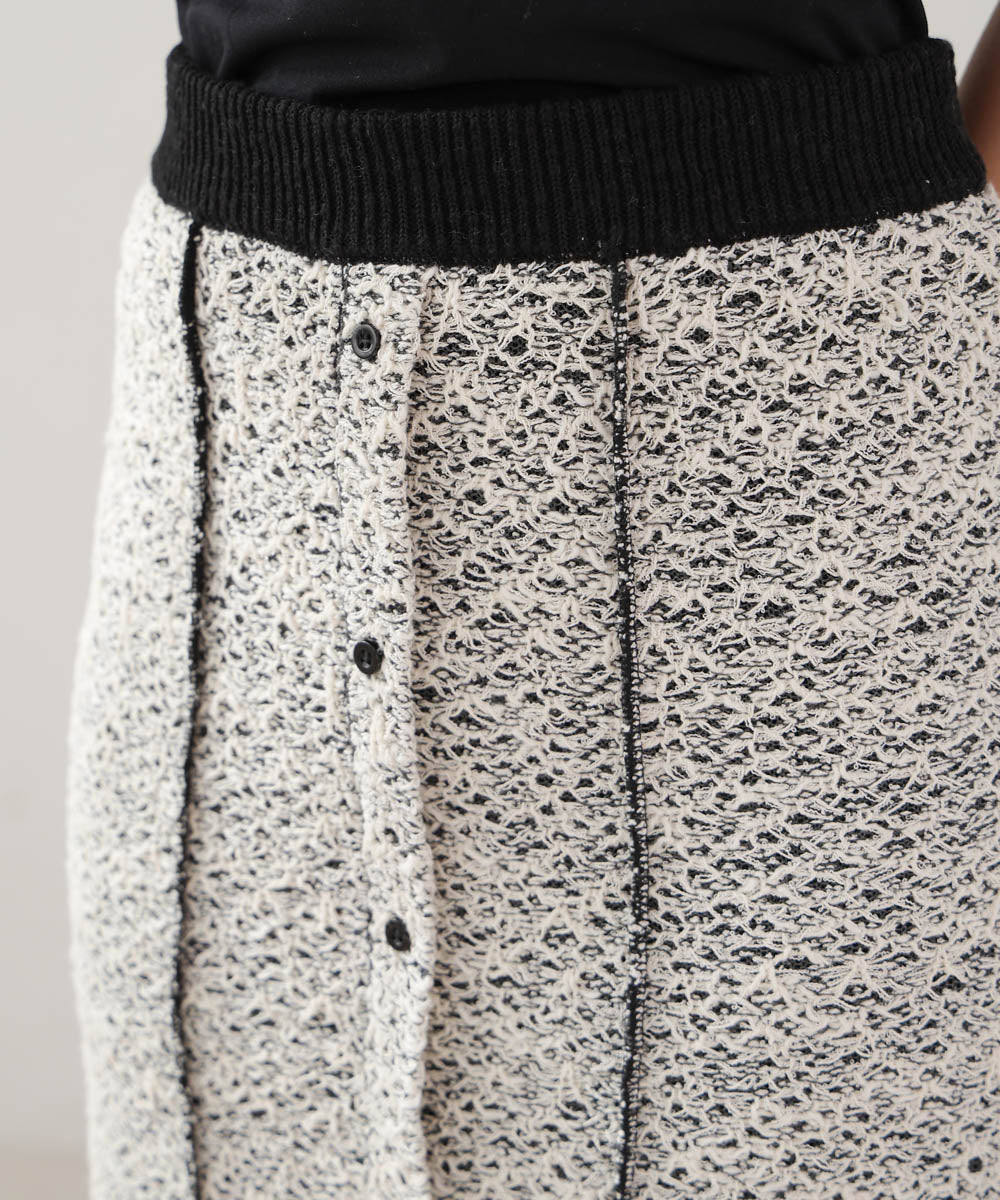 前後2WAYミックスループニットスカート/ベアワンピース