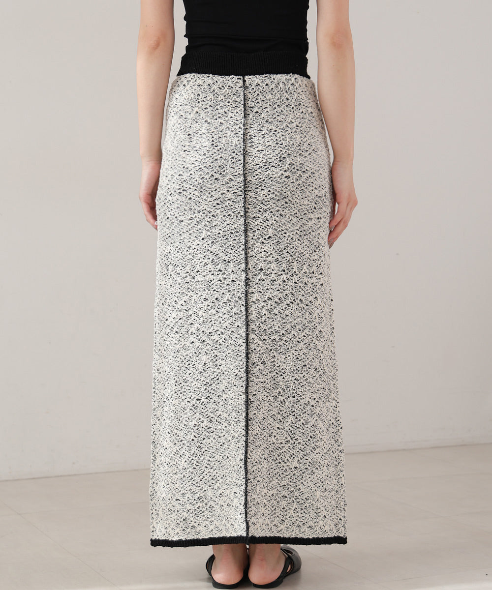 前後2WAYミックスループニットスカート/ベアワンピース