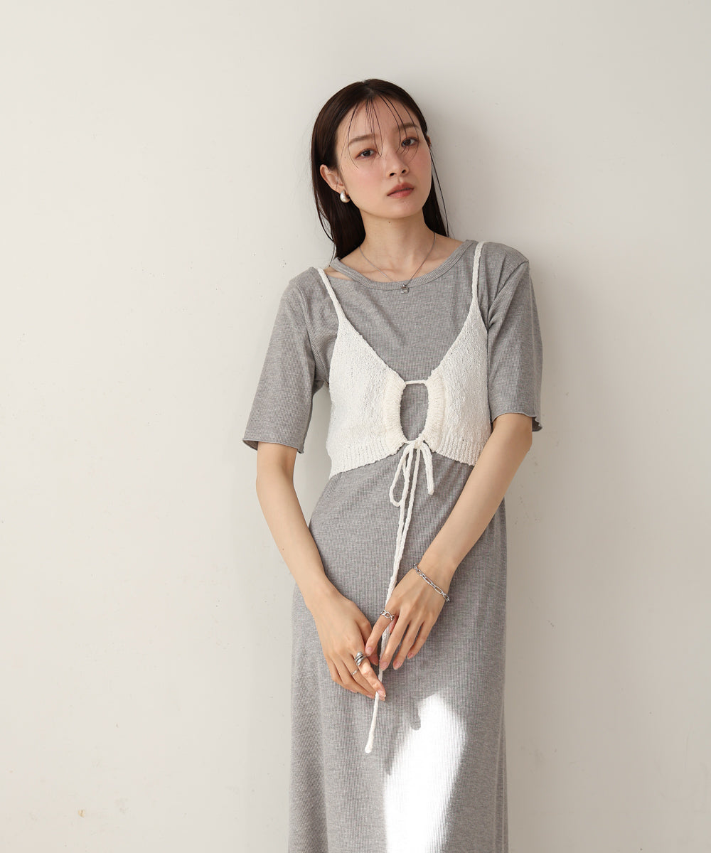 ドロスト付きビスチェ