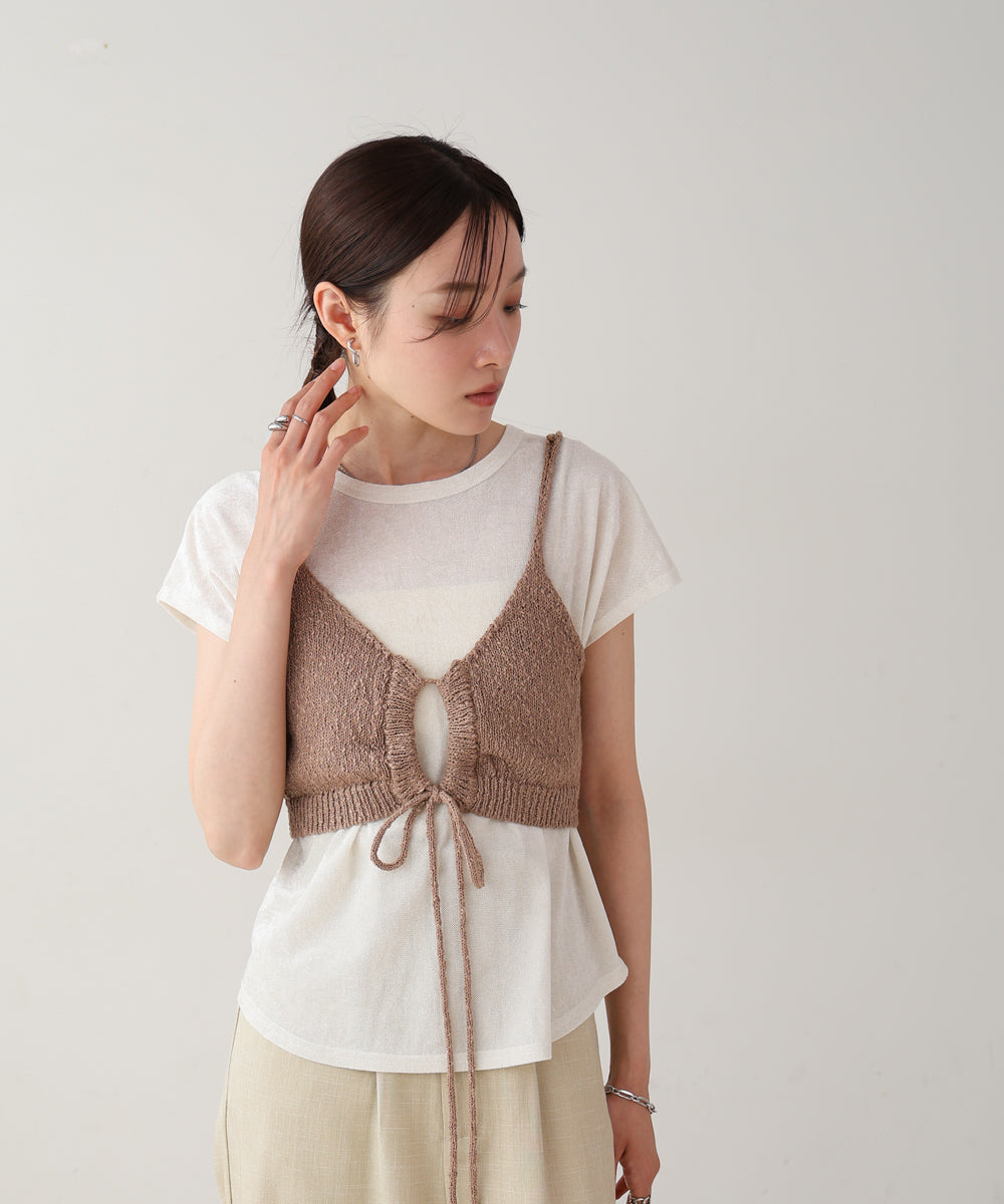 ドロスト付きビスチェ