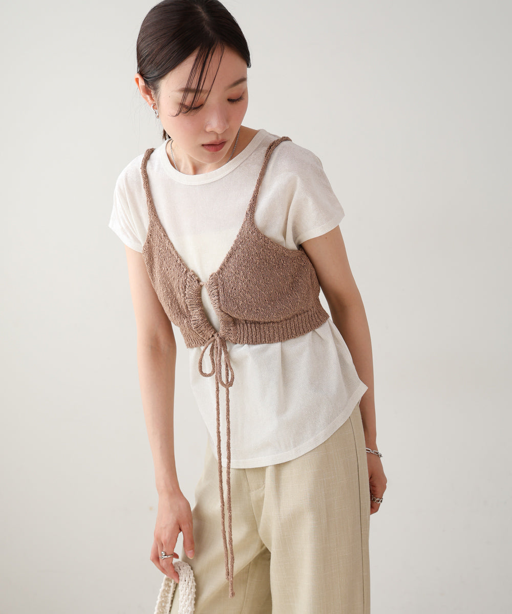 ドロスト付きビスチェ