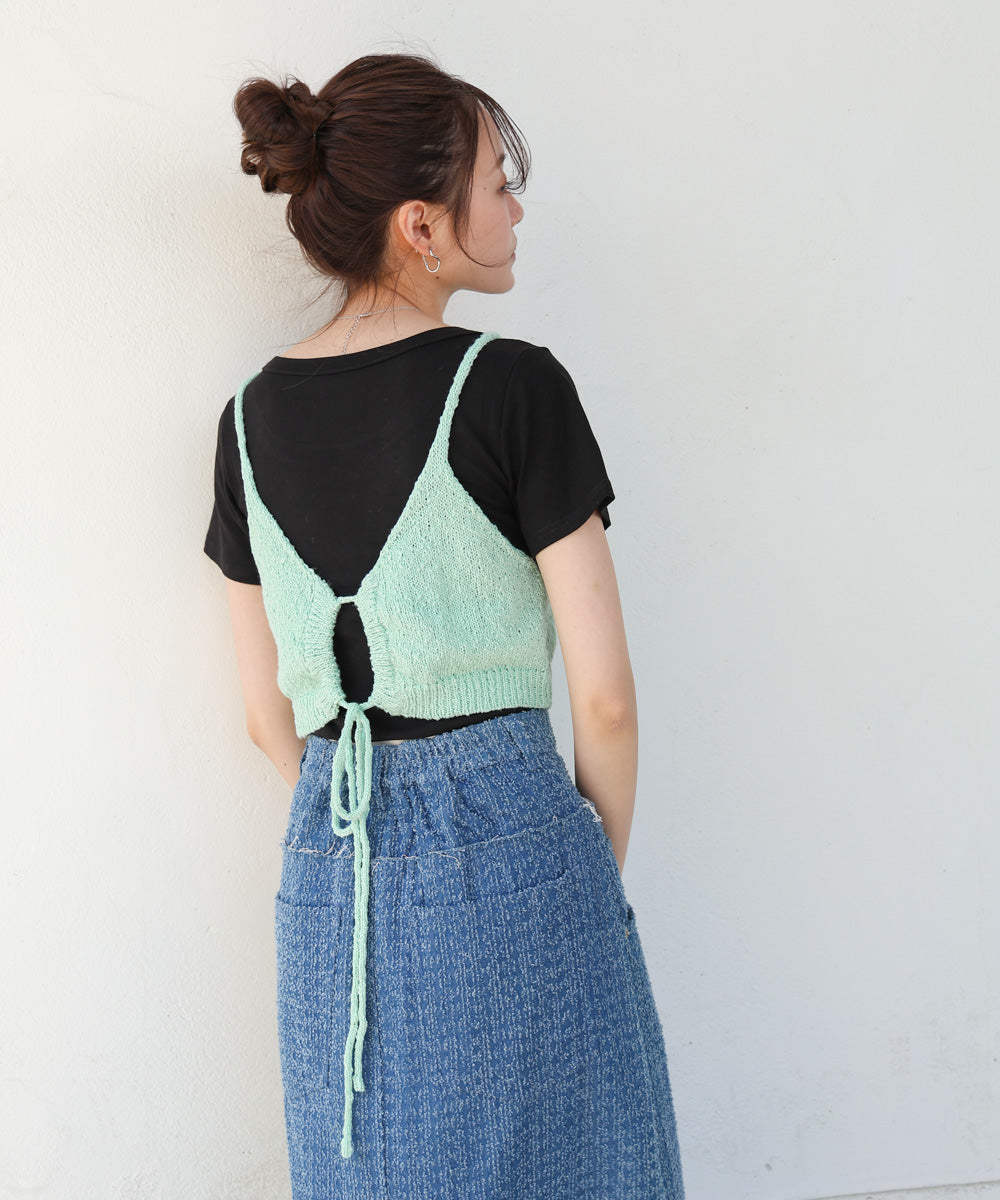 ドロスト付きビスチェ