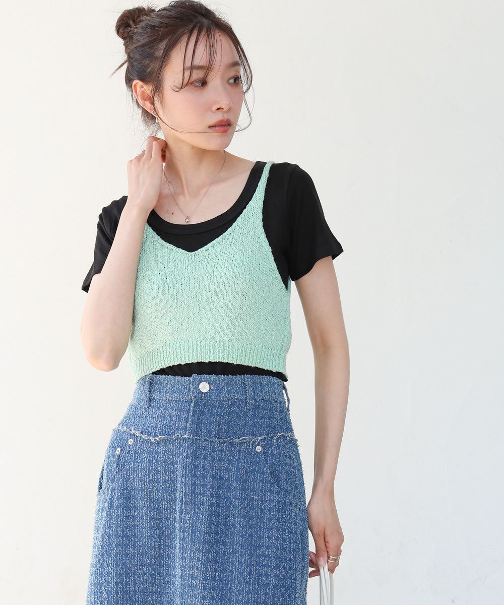 ドロスト付きビスチェ