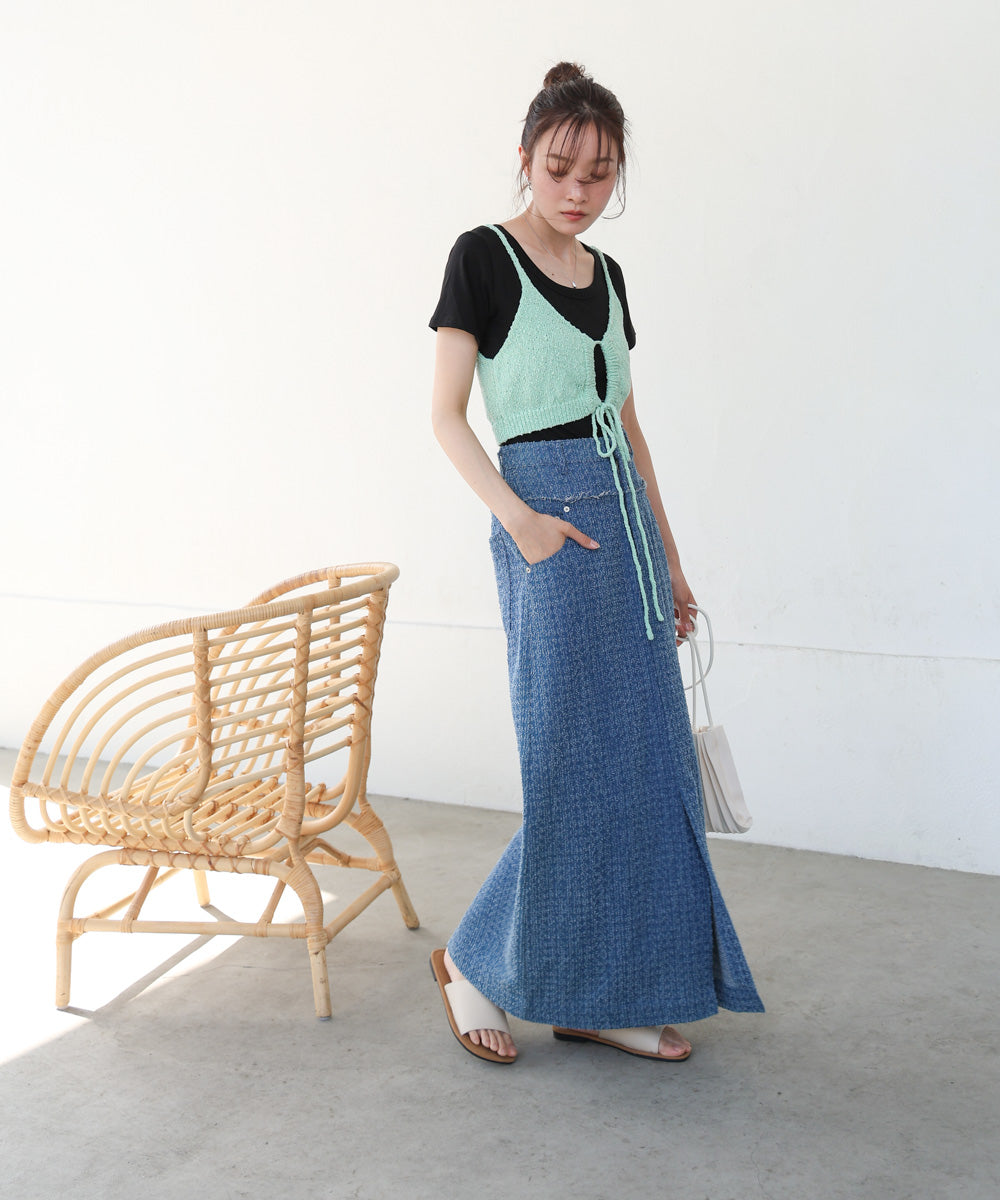 ドロスト付きビスチェ