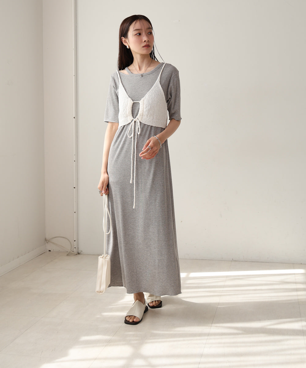 ドロスト付きビスチェ