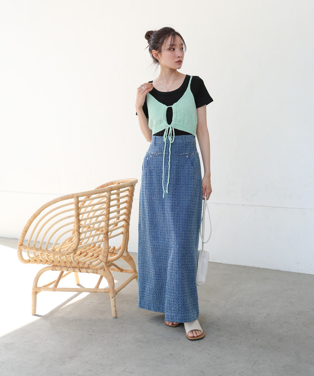 ドロスト付きビスチェ