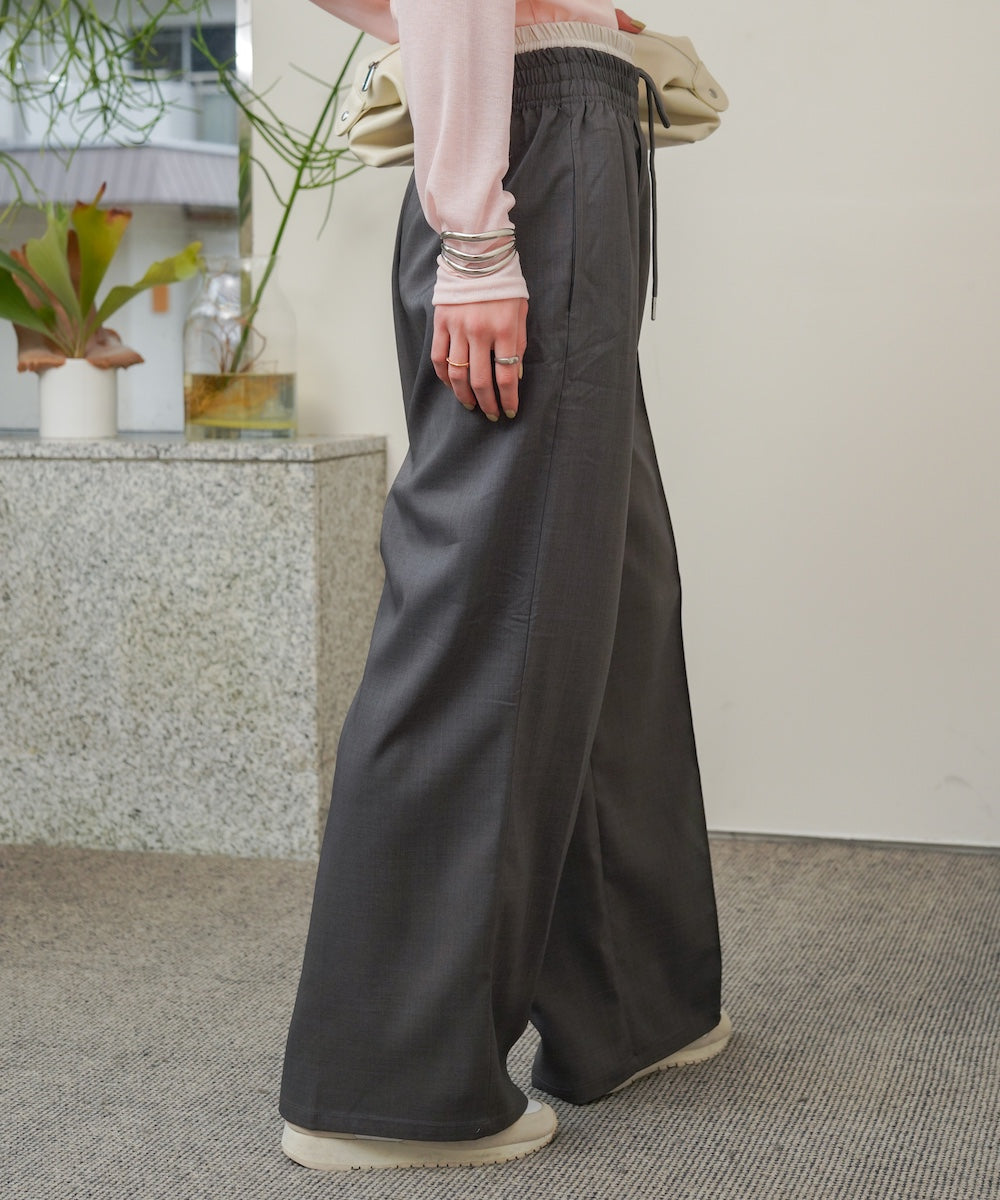 【S・Mサイズ展開】ダブルウエストパンツ