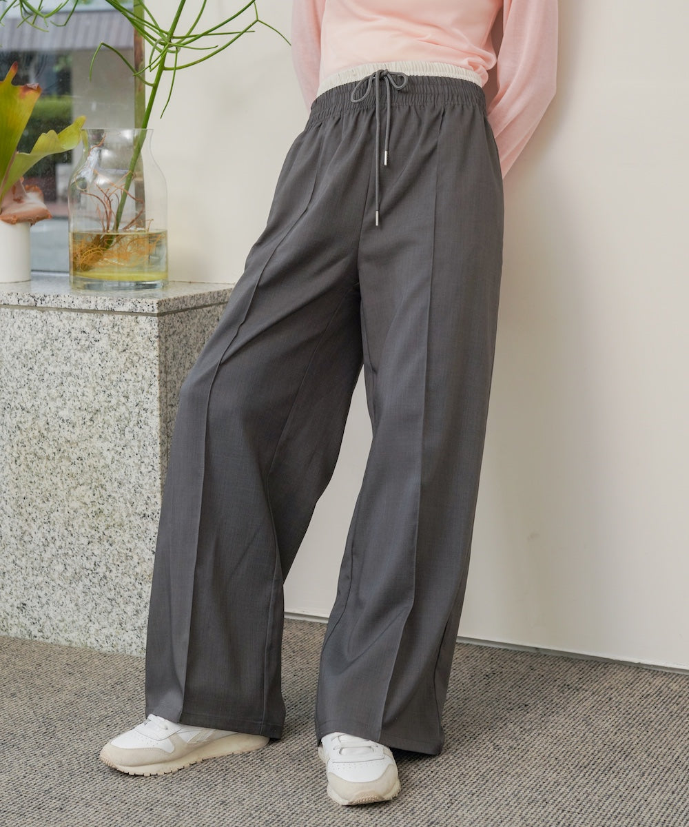 【S・Mサイズ展開】ダブルウエストパンツ