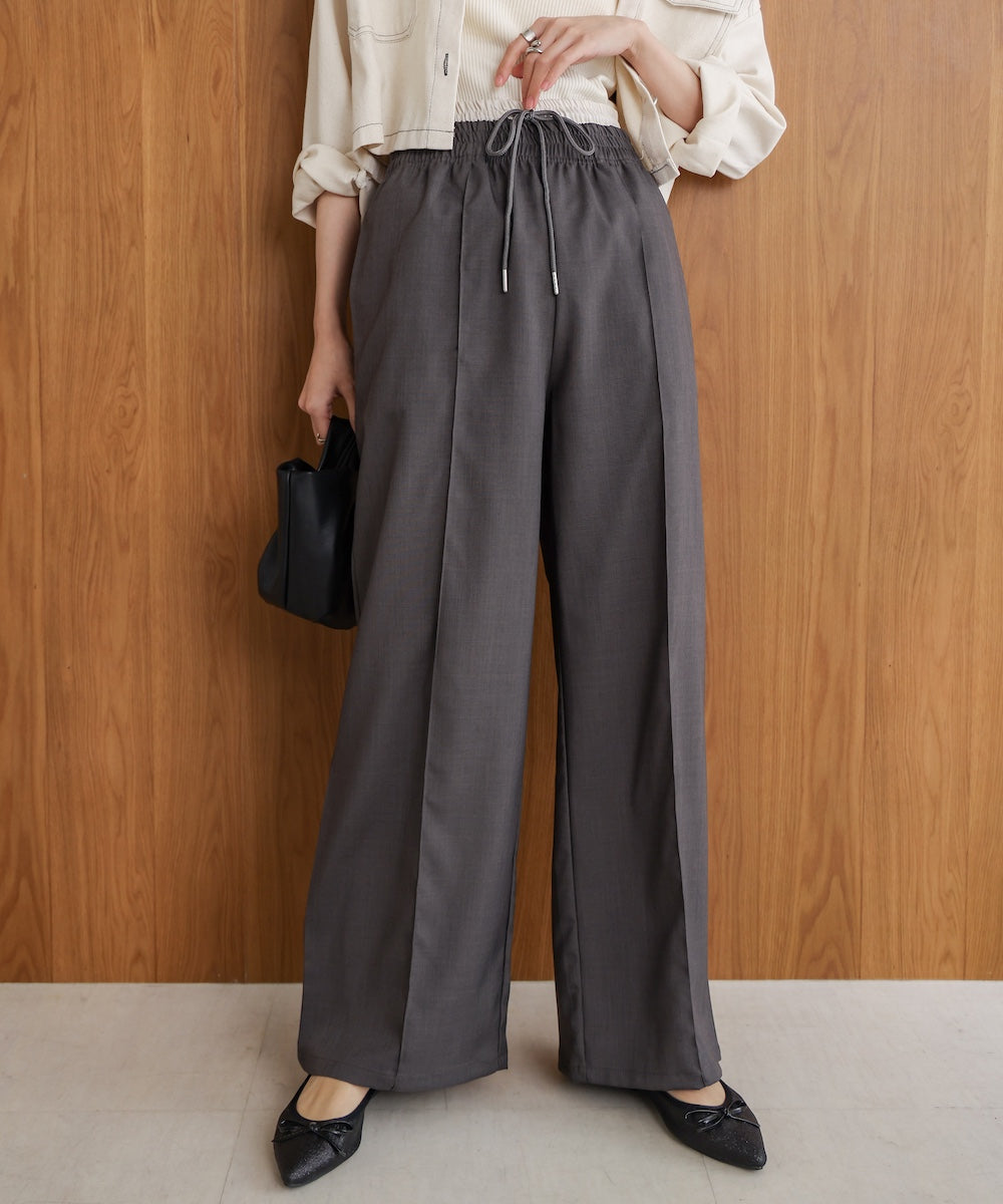 【S・Mサイズ展開】ダブルウエストパンツ