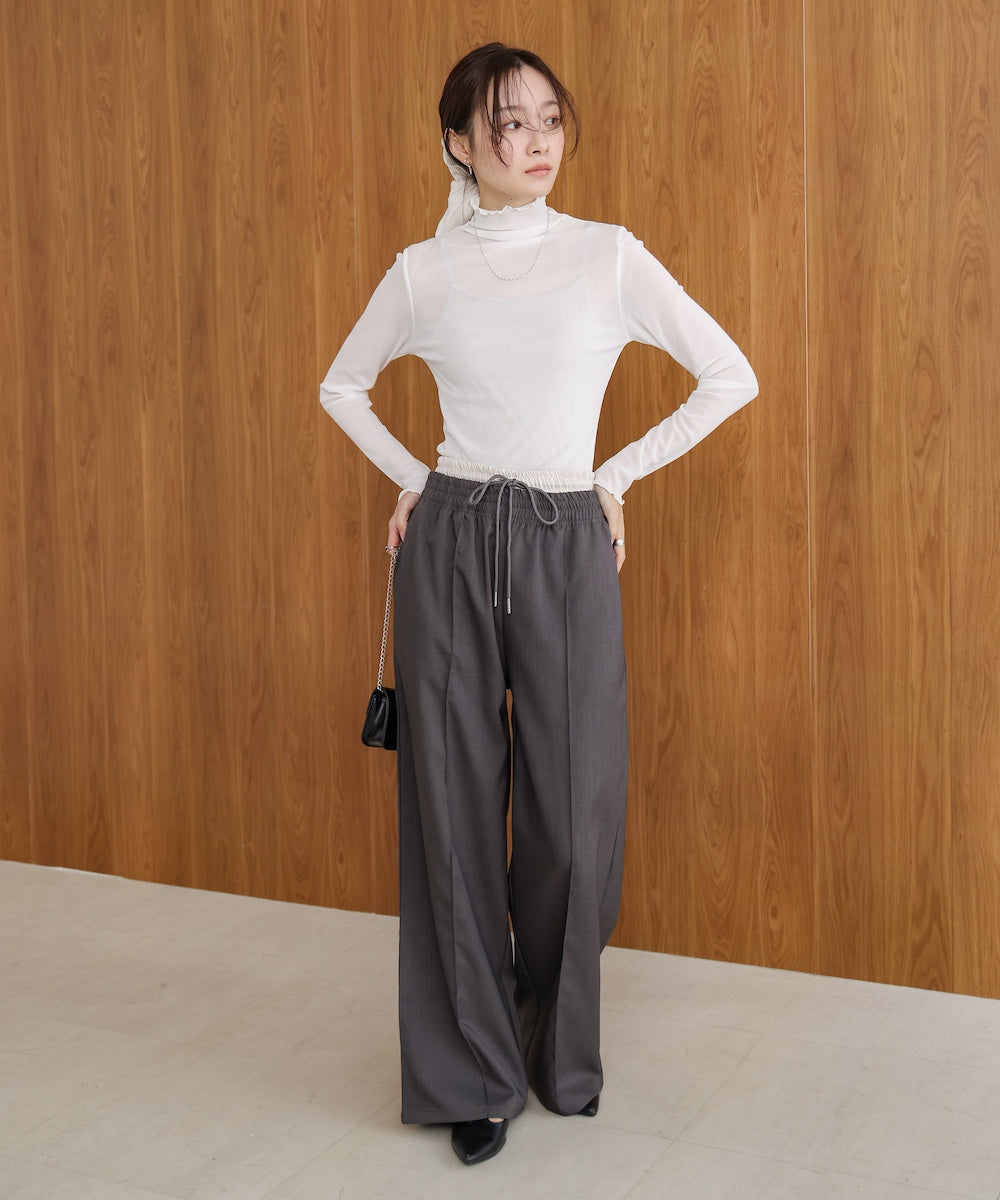 【S・Mサイズ展開】ダブルウエストパンツ