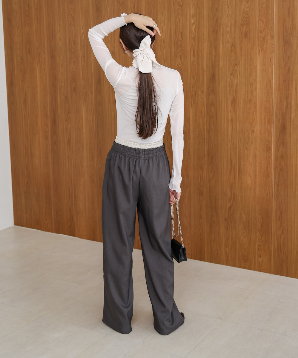 【S・Mサイズ展開】ダブルウエストパンツ