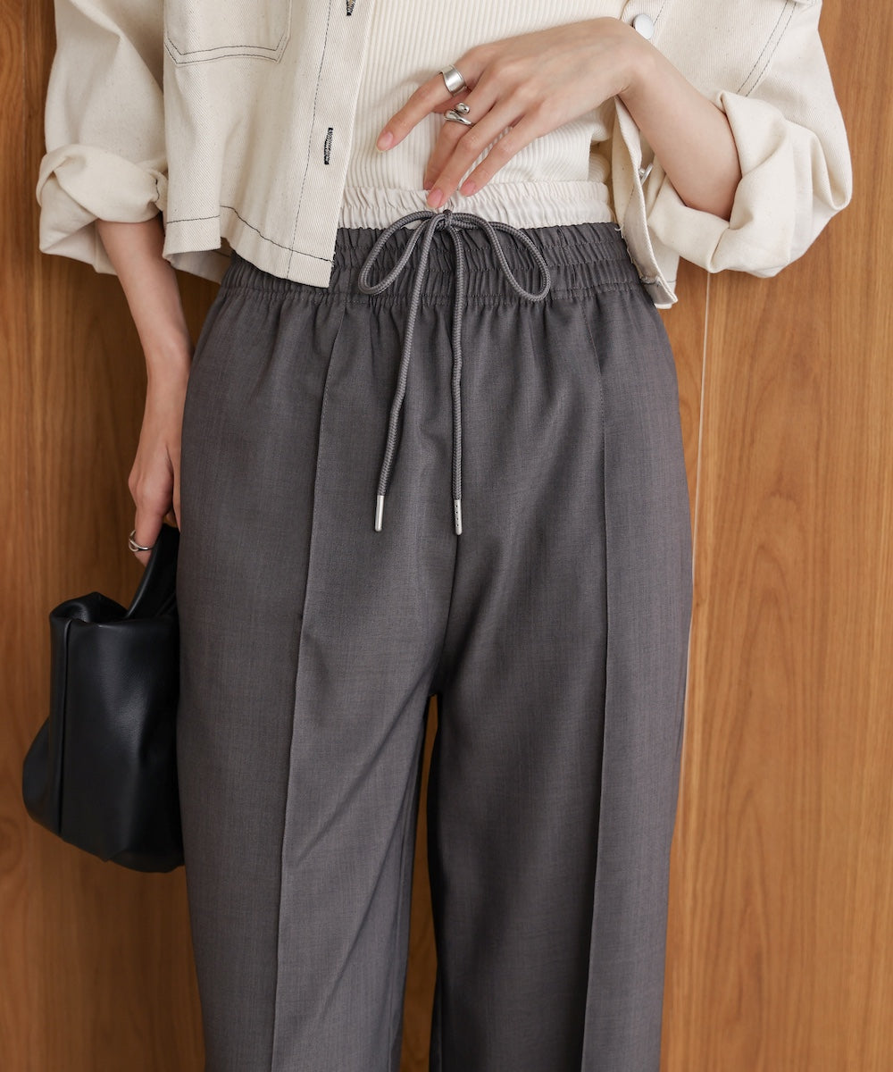 【S・Mサイズ展開】ダブルウエストパンツ