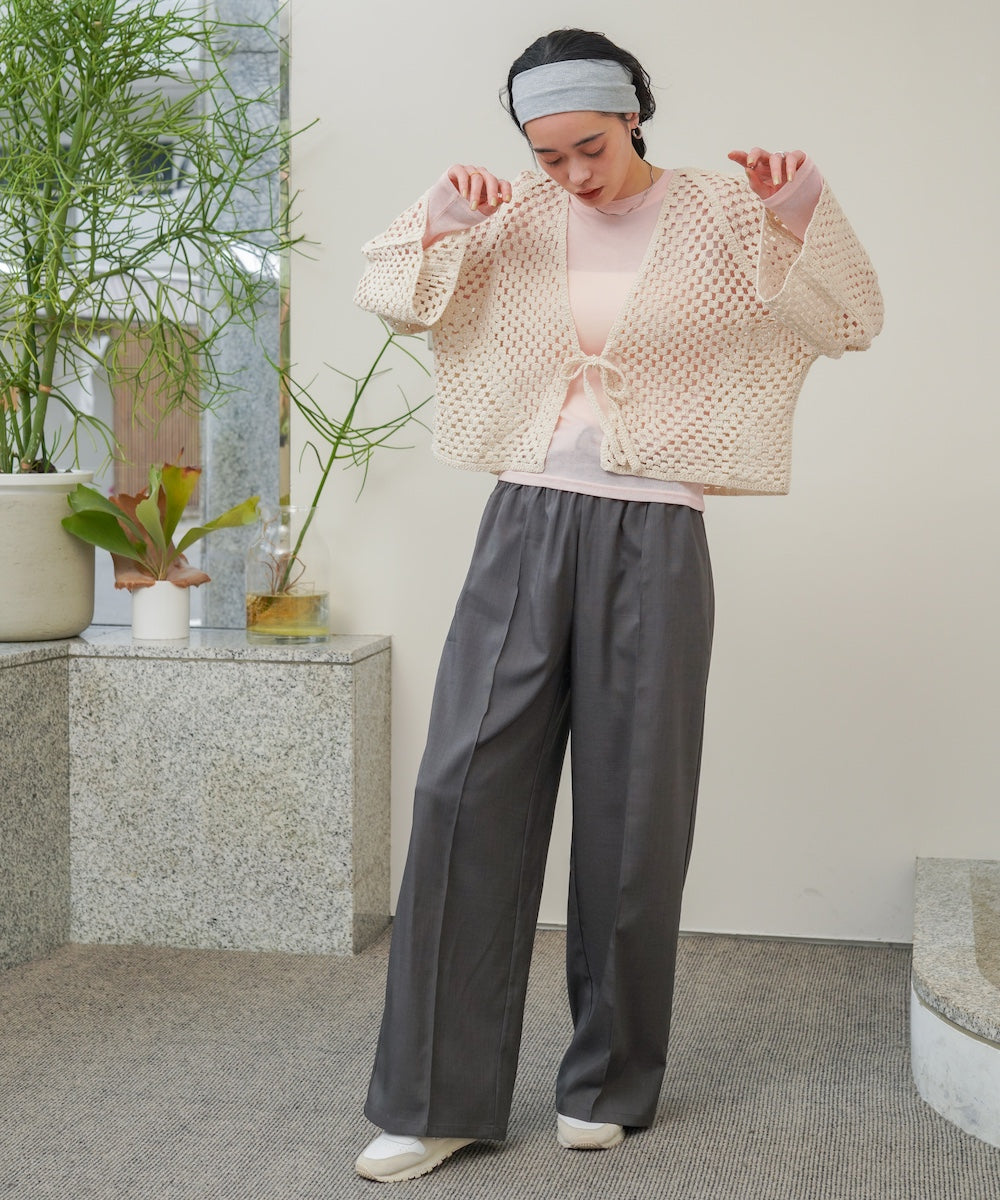 【S・Mサイズ展開】ダブルウエストパンツ