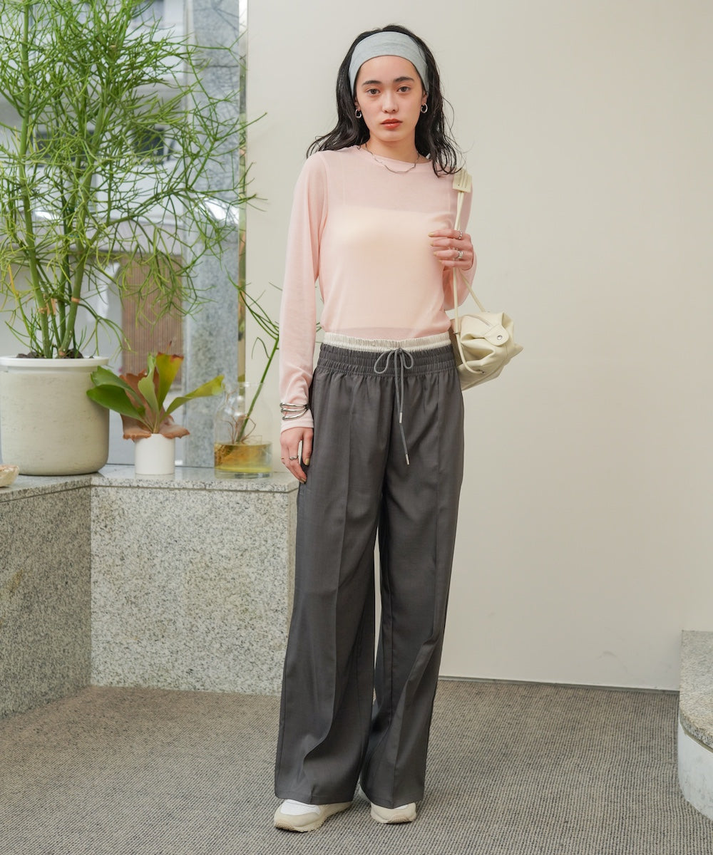 【S・Mサイズ展開】ダブルウエストパンツ