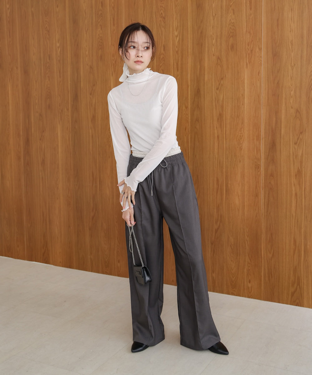 【S・Mサイズ展開】ダブルウエストパンツ