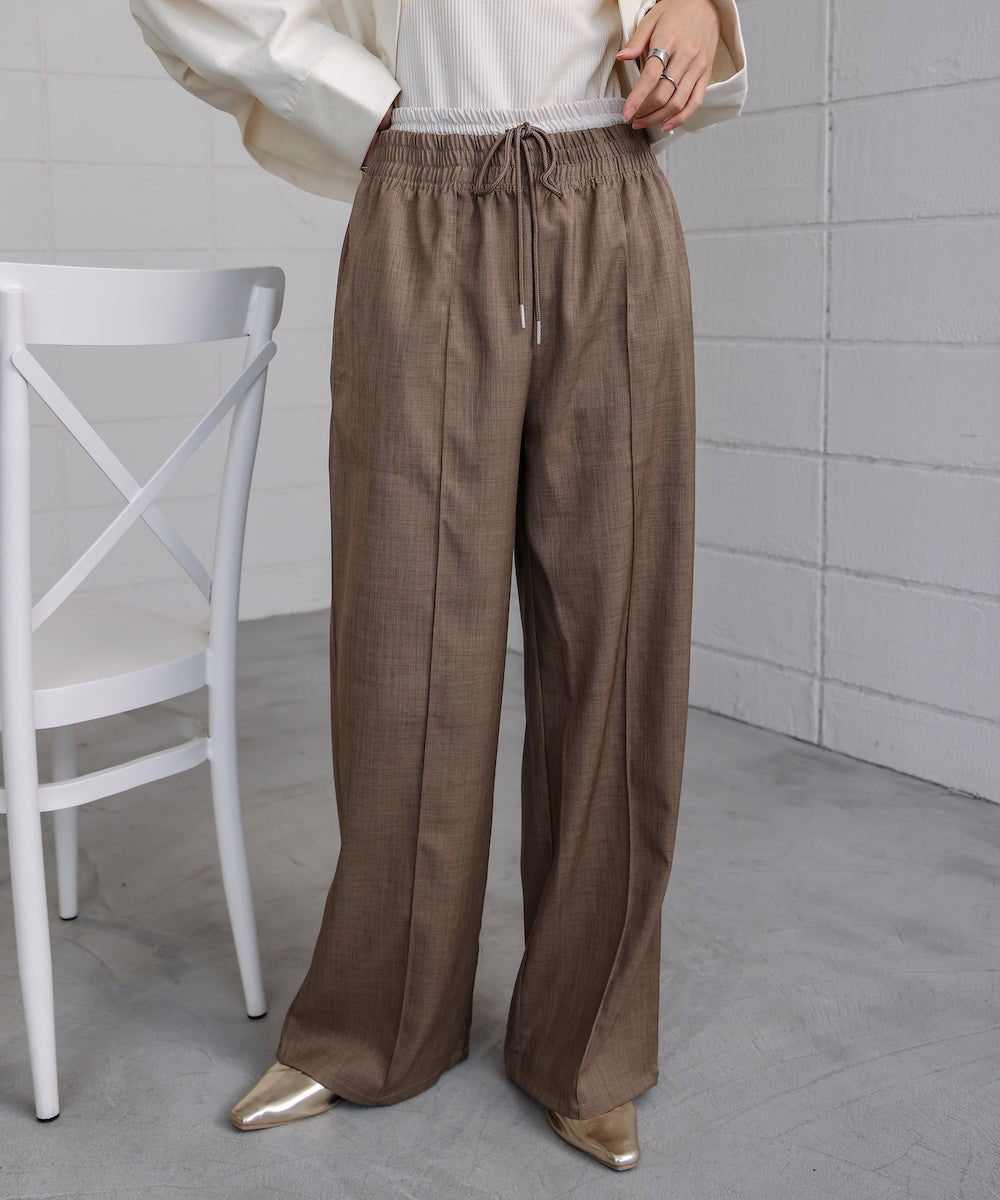 【S・Mサイズ展開】ダブルウエストパンツ